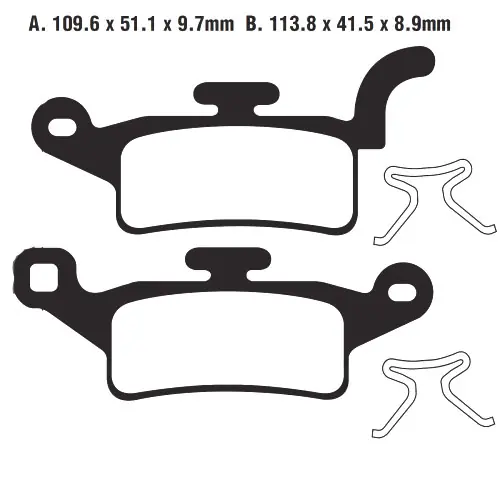 Bremsklotz Standard Scooter EBC SFA492 (1 Satz) Sichere Zahlung