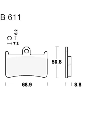 Zertifiziert Bremsklotz Sinter SCR TRW MCB611SCR (1 Satz)