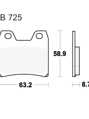 Bremsklotz Sinter hinten TRW MCB725SH (1 Satz) Beliebt