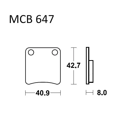 Bremsklotz Standard TRW MCB647 (1 Satz) Neuheit
