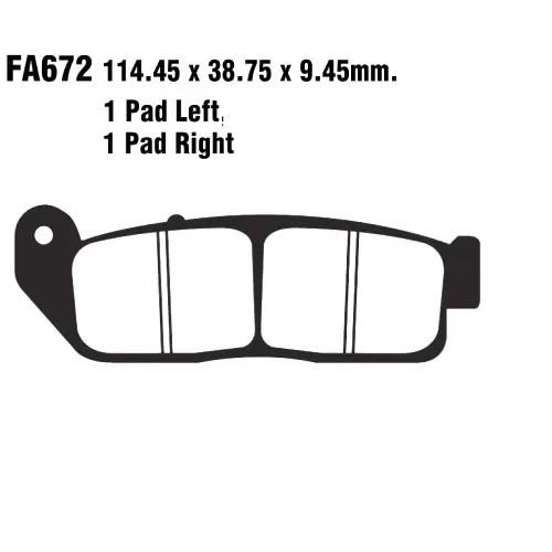 Bremsklotz Standard EBC FA672 (1 Satz) Meistverkauft