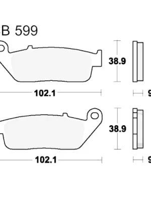 Sichere Zahlung Bremsklotz Sinter hinten TRW MCB599SH (1 Satz)