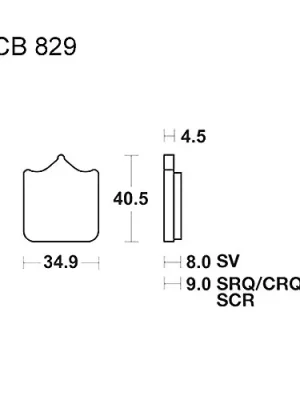 Bremsklotz Carbon CRQ TRW MCB829CRQ (1 Satz) Preisknaller