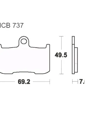 Sonderaktion Bremsklotz Sinter vorne TRW MCB737SV (1 Satz)