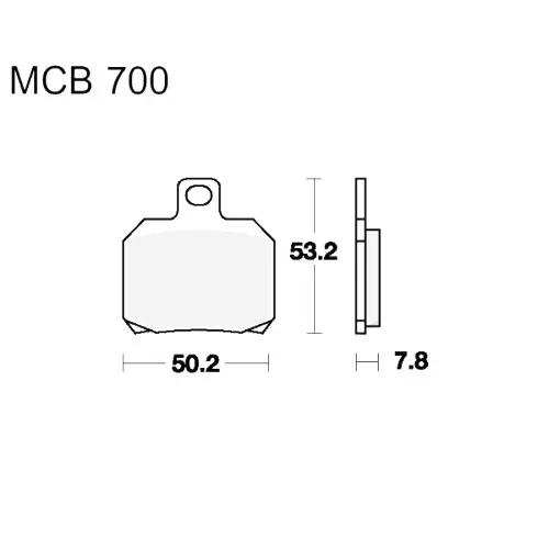 Bremsklotz Standard TRW MCB700 (1 Satz) Preisknaller