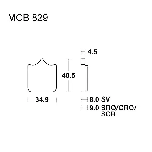 Bremsklotz Sinter vorne TRW MCB829SV (1 Satz) Highlight
