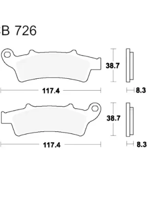 Bremsklotz Sinter Scooter TRW MCB726SRM (1 Satz) Letzte Chance