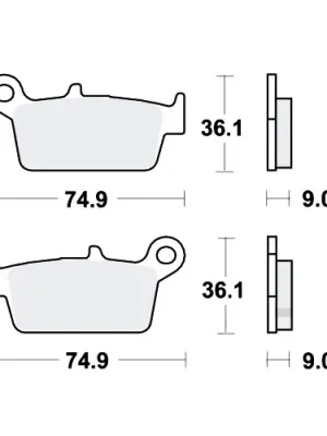Preisknaller Bremsklotz Standard TRW MCB665 (1 Satz)