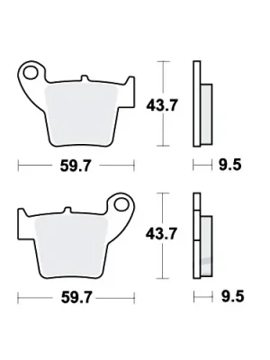 Ausverkauf Bremsklotz Sinter RSI TRW MCB730RSI (1 Satz)
