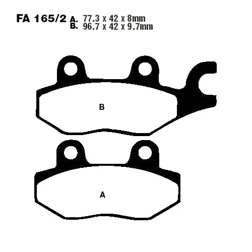 Schnäppchen Bremsklotz Standard EBC FA165-2TT (1 Satz)