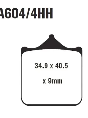 Aktuell Bremsklotz Sinter HH EBC FA604-4HH (1 Satz)