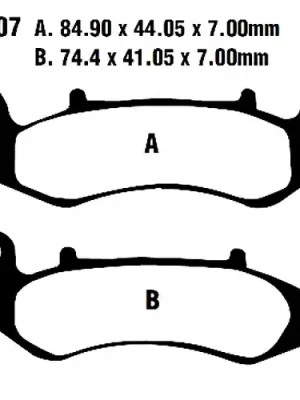 Versand Am Gleichen Tag Bremsklotz Standard EBC FA707 (1 Satz)