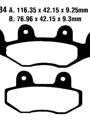 Versand Am Gleichen Tag Bremsklotz Standard Scooter EBC SFA484 (1 Satz)