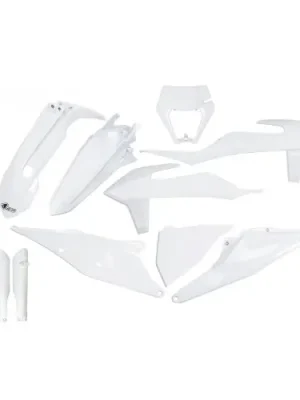 Nur Für Kurze Zeit UFO Plastic Kit for KTM EXC/-F 2020–2023, White