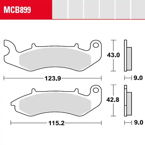 Bremsbelag TRW / Lucas MCB899 Zertifiziert